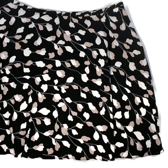 Loft women's skirt a line black blush print large - Picture 7 of 11